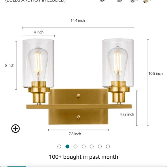 Gold Light Fixture - Picture 3 of 10